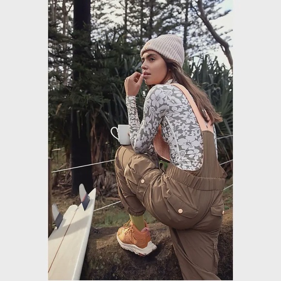 NWOT FP Movement Morning Meadow Jumpsuit; color: Tea Leaves Combo; Medium - Picture 3 of 16